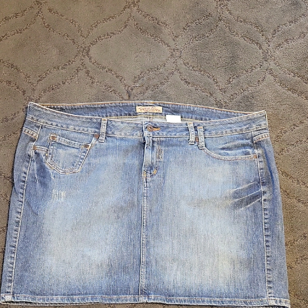 Paris Blues Light Blue Denim Mini Skirt